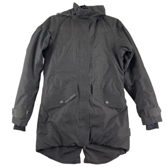 Helly Hansen Black Jacket Women's Size S w/ Faux Fur Zip-Off Hood - Picture 1 of 14